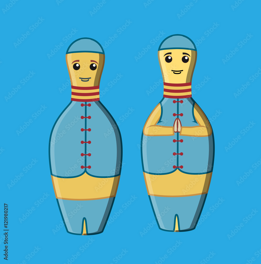 Naklejka premium Matryoshka Dolls Vector
