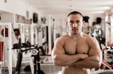 Portrait of man in gym, ready for training.