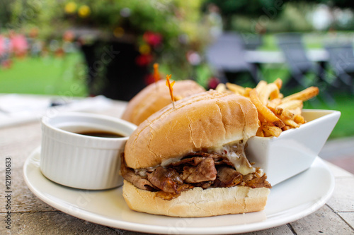 beef dip with french fries