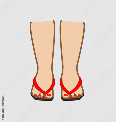 Female Legs with Flip-Flop