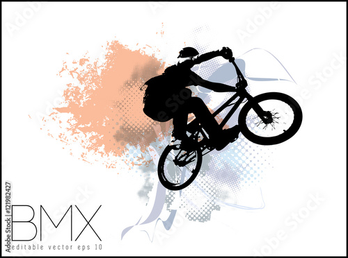 Vector image of BMX cyclist