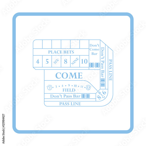 Craps table icon