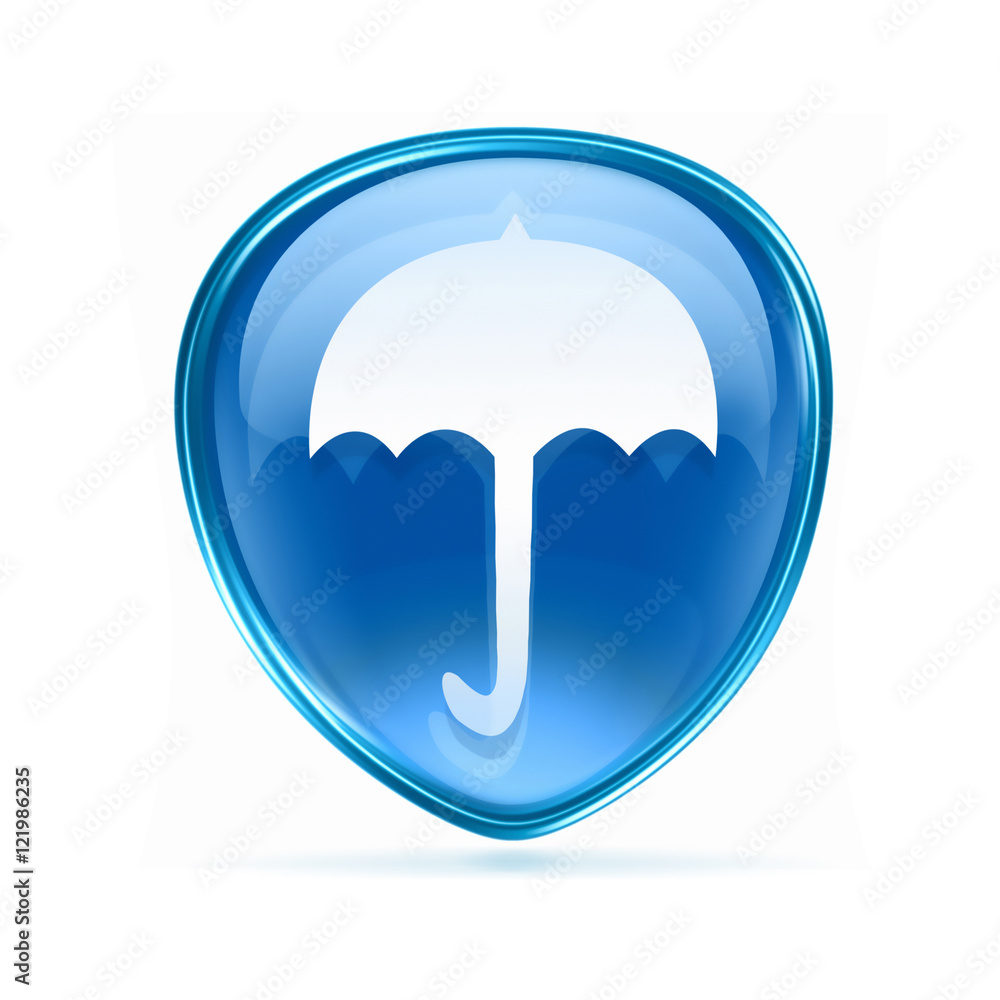 Umbrella icon blue, isolated on white background Umbrella icon blue, isolated on white background