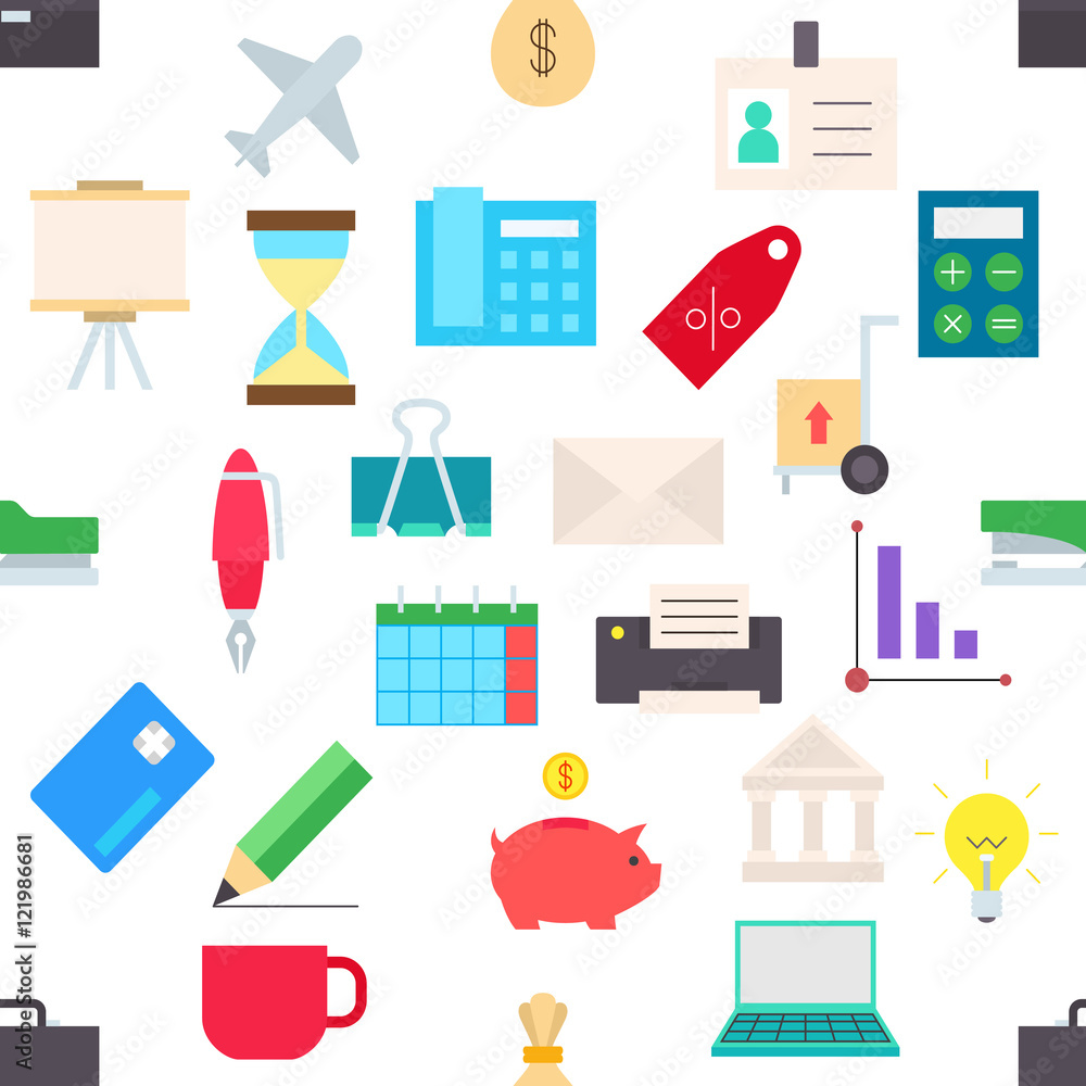 Business vector pattern stickers Business vector pattern stickers