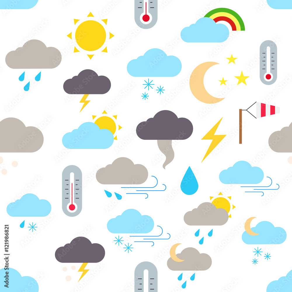Wheather forecast vector pattern stickers Wheather forecast vector pattern stickers