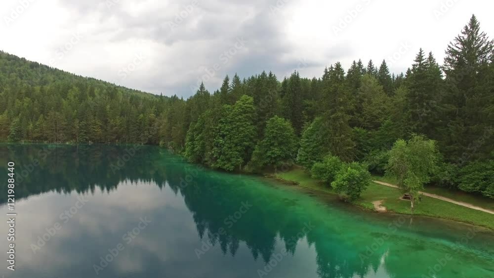 Aerial view of beautiful Belopeska Lake, Italy Aerial view of beautiful Belopeska Lake, Italy