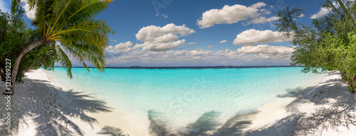 Beach panorama at Maldives