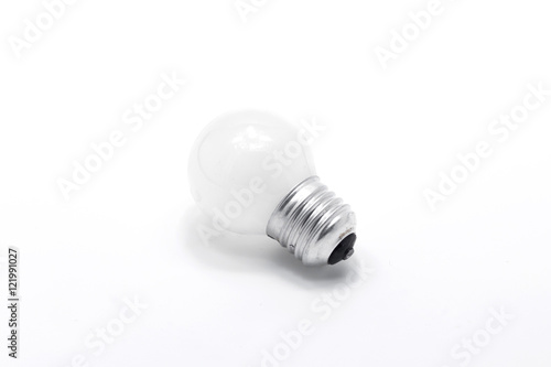 Old light bulb isolated on white background