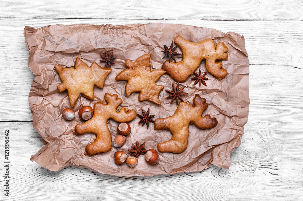 Fototapeta premium Christmas homemade cookies