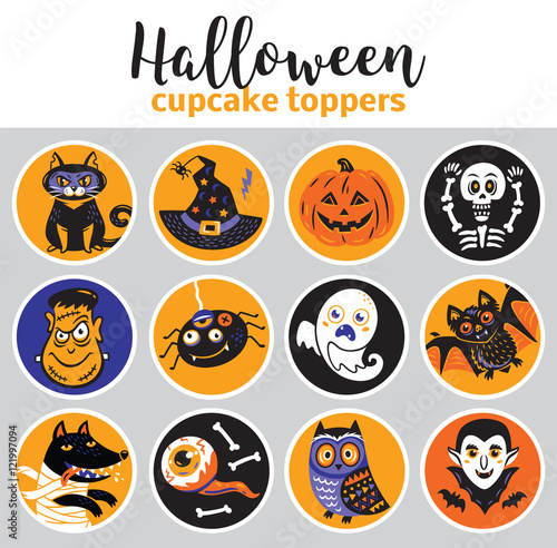 Halloween cupcake toppers
