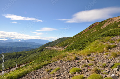 乗鞍 風景 展望 山脈 空 剣ヶ峰 残雪 乗鞍岳