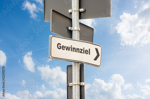 Schild 144 - Gewinnziel photo