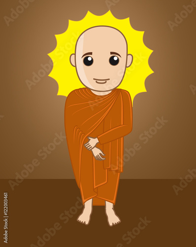 Divine Tibetan Monk Illustration photo