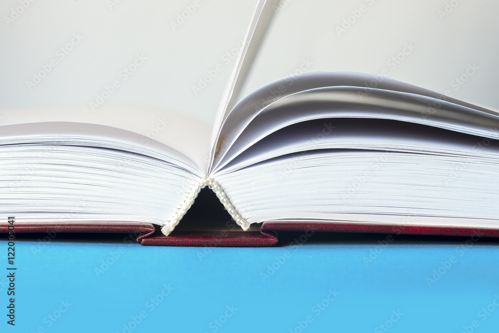 Open book on light table. Back to school. Copy space Open book on light table. Back to school. Copy space