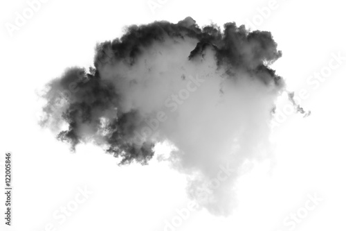 cloud and smoke isolated on white, background and texture