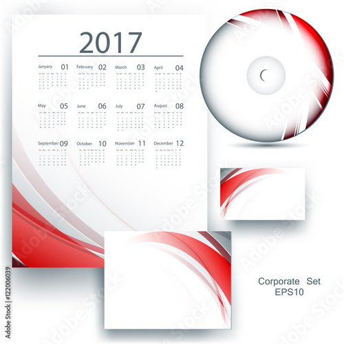 Vector calendar for 2017