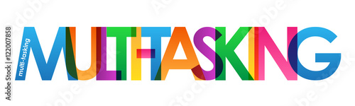 JOB SKILLS Vector Letters Icon - MULTI-TASKING
