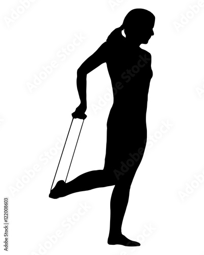 Silhouette einer Frau beim Training