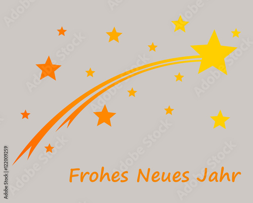 Frohes Neues Jahr auf grau