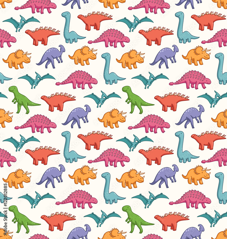 Cute dinosaurs seamless vector pattern Cute dinosaurs seamless vector pattern