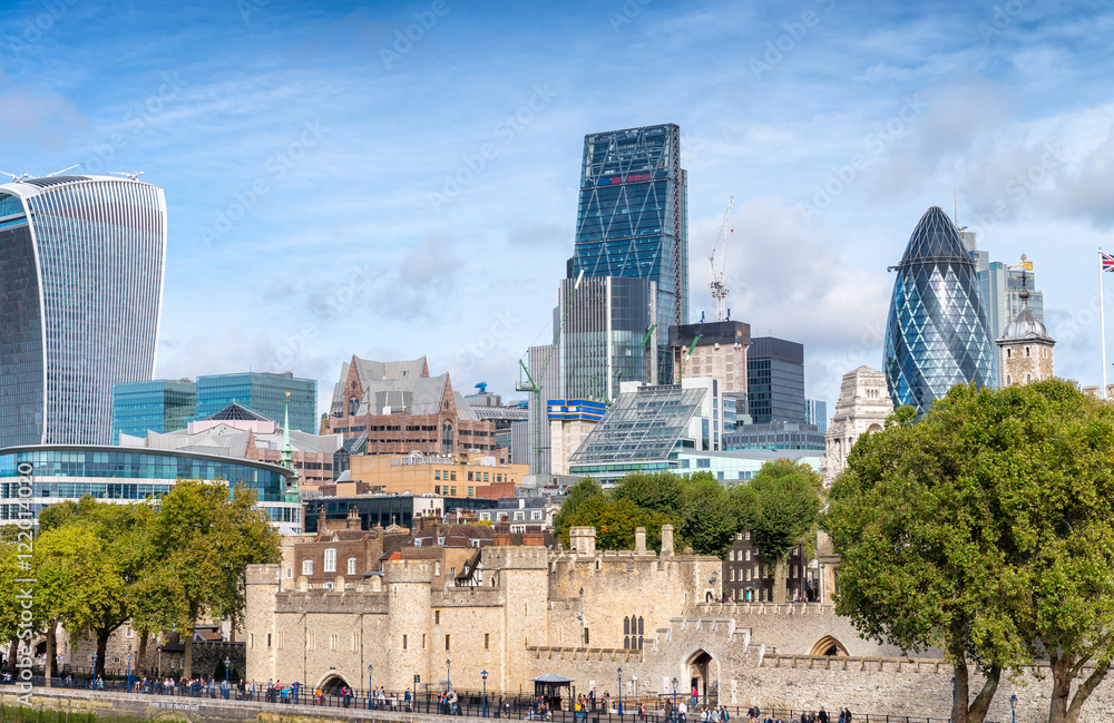 Fototapeta premium City of London one of the leading centers of global finance