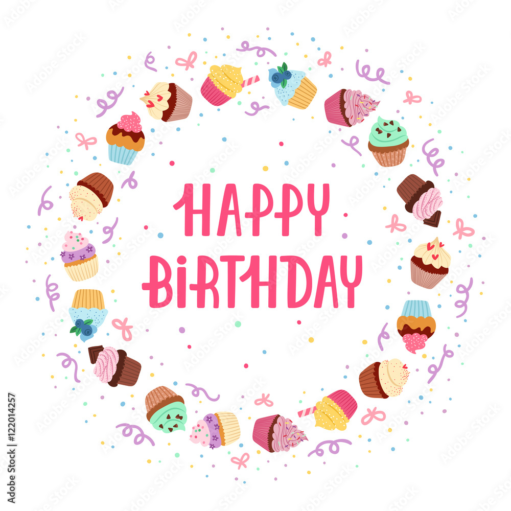 Cupcake birthday frame Cupcake birthday frame