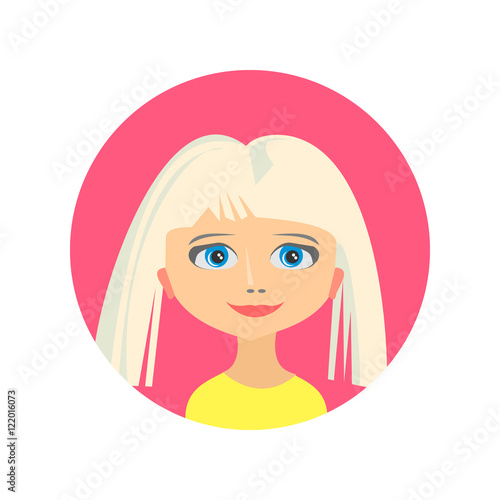 Female face avatar profile head