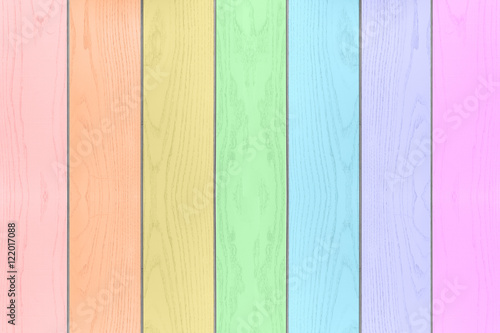 Colorful rainbow wood textured horizontal background.