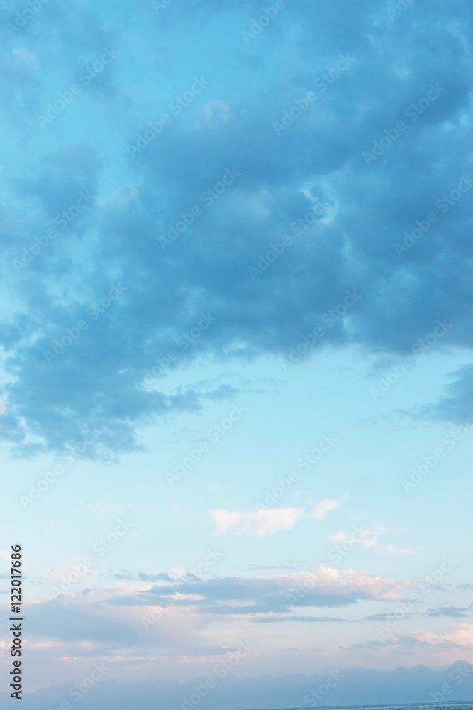 evening sky with water as a background evening sky with water as a background