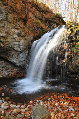 Autumn forest cascade
