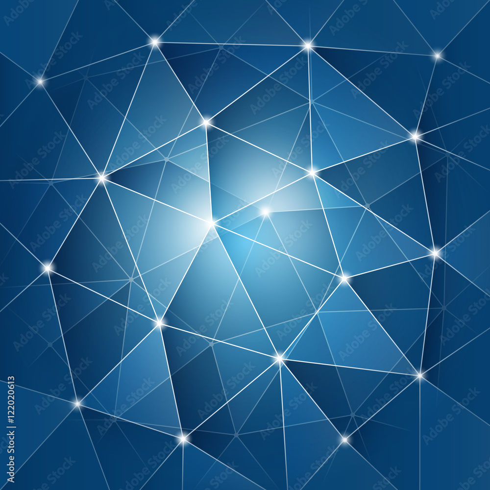 Abstract Modern Minimal Digital Network Connections, Technology Background Creative Design Template - Illustration in Vector Format