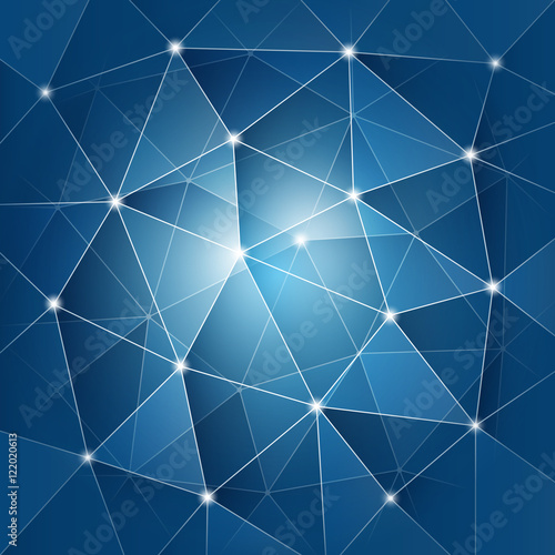 Abstract Modern Minimal Digital Network Connections, Technology Background Creative Design Template - Illustration in Vector Format