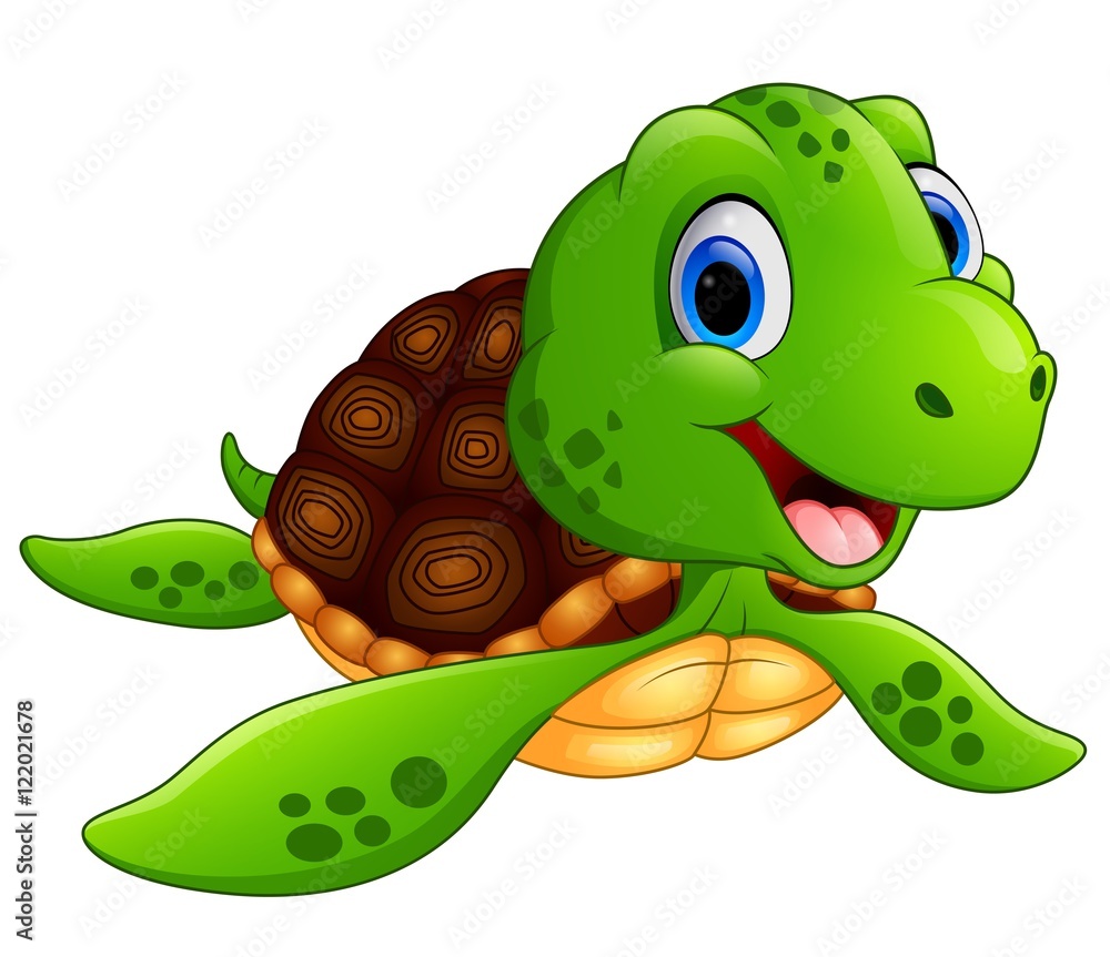 Fototapeta premium Happy turtle cartoon