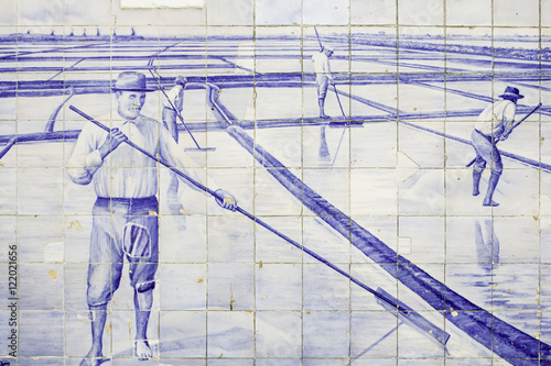 Tiles with boatmen