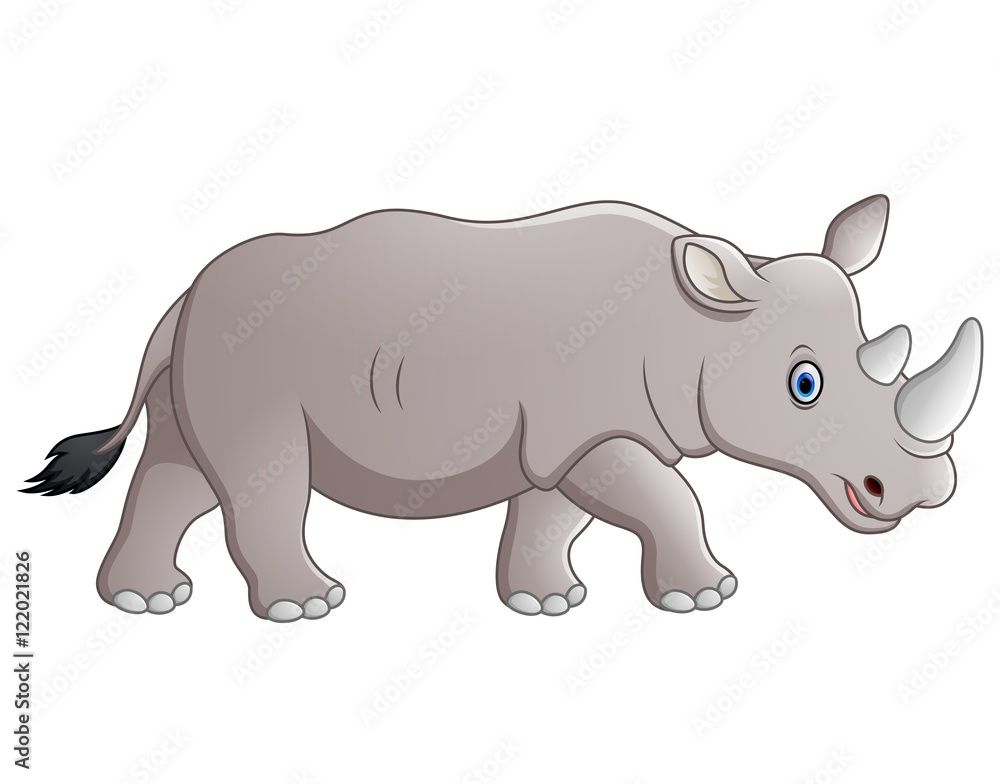 Fototapeta premium Cartoon rhino