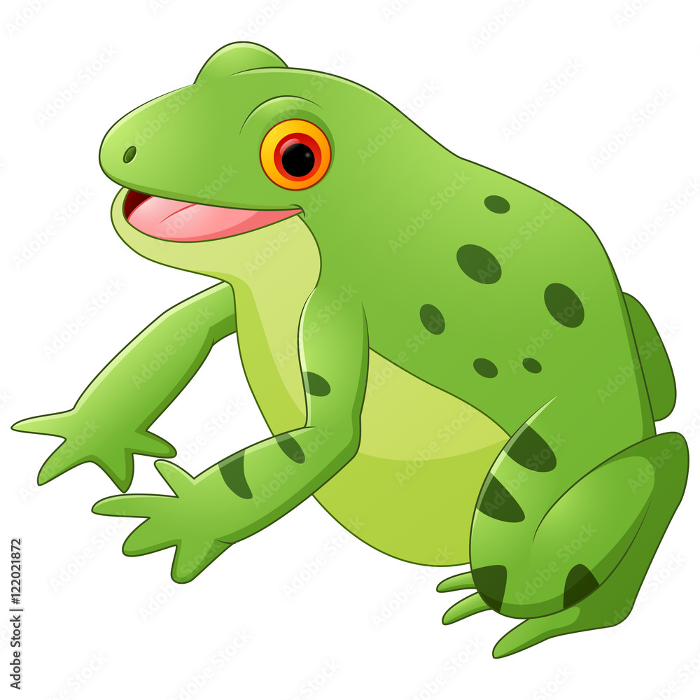 Fototapeta premium Happy Cartoon frog