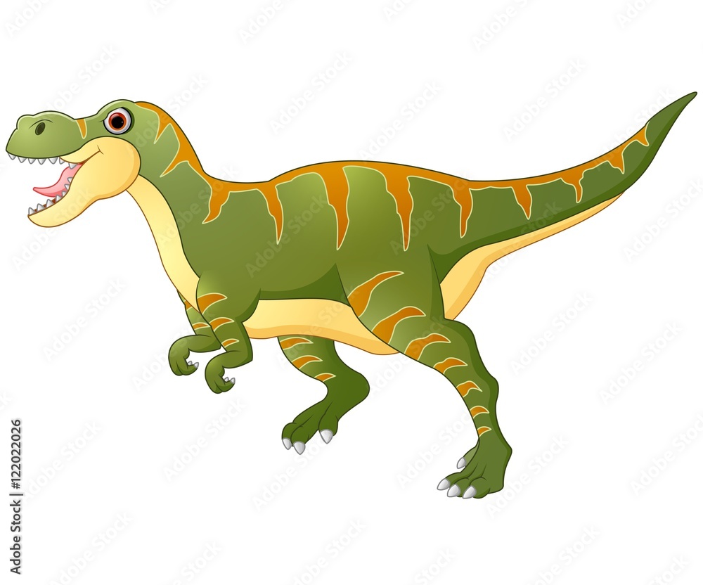 Fototapeta premium Cartoon dinosaur tyrannosaurus
