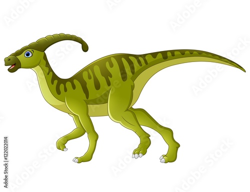 Fototapeta Naklejka Na Ścianę i Meble -  Dinosaur Parasaurolophus cartoon