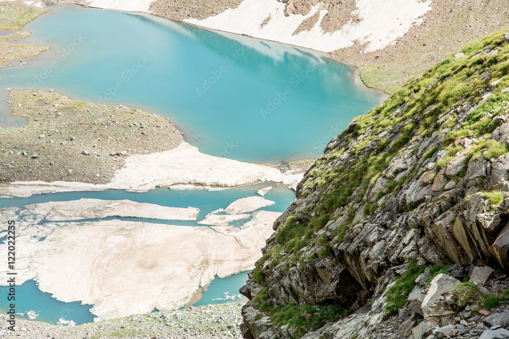 Clear blue lake in the reserve