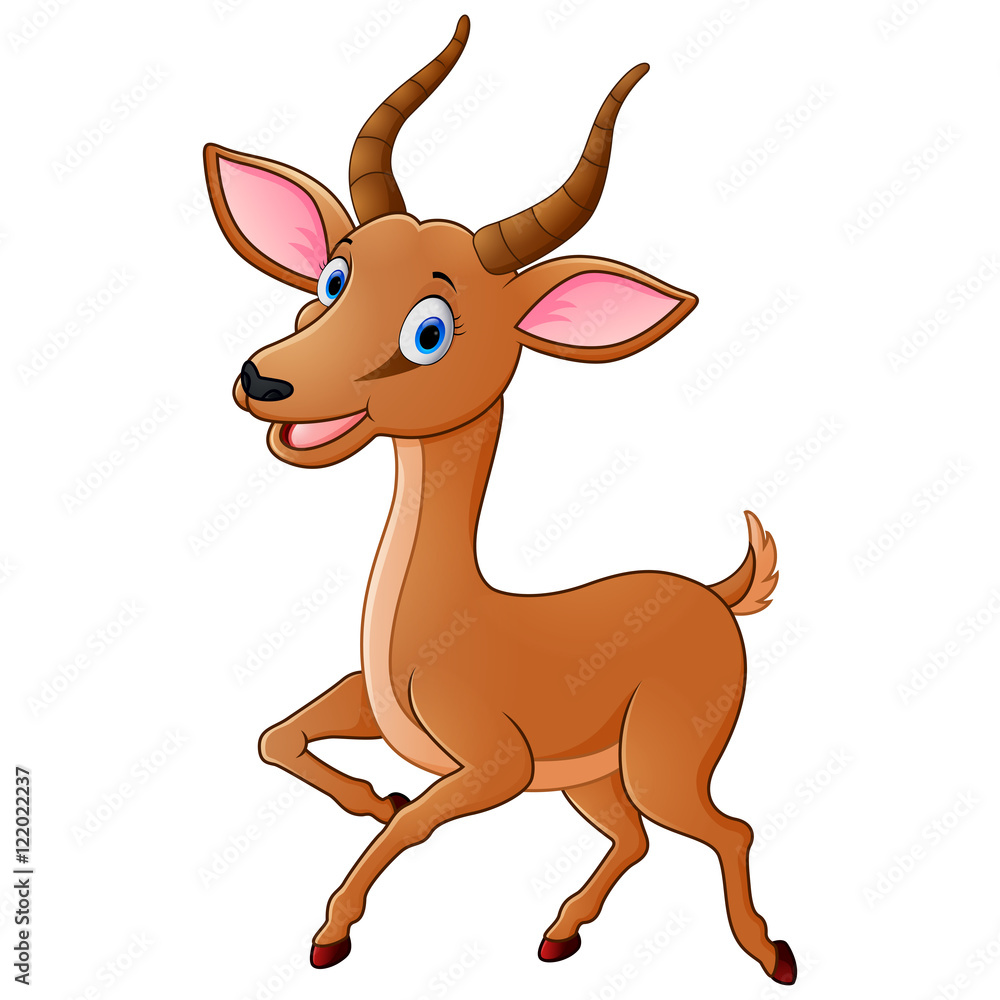 Cartoon antelope Stock Vector | Adobe Stock