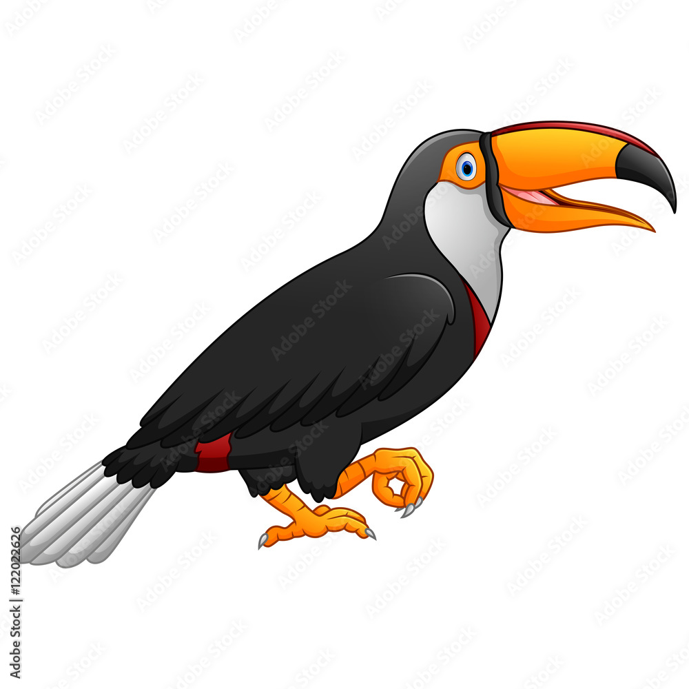 Naklejka premium Cute cartoon toucan