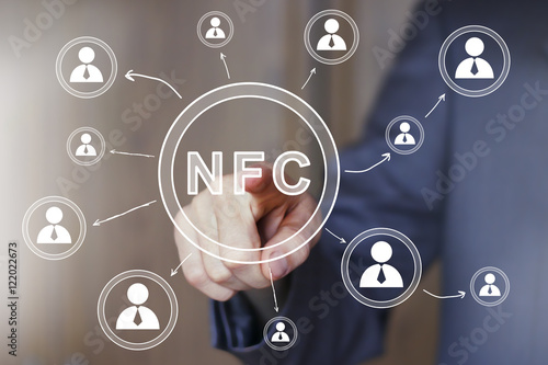 Business button NFC web network. photo