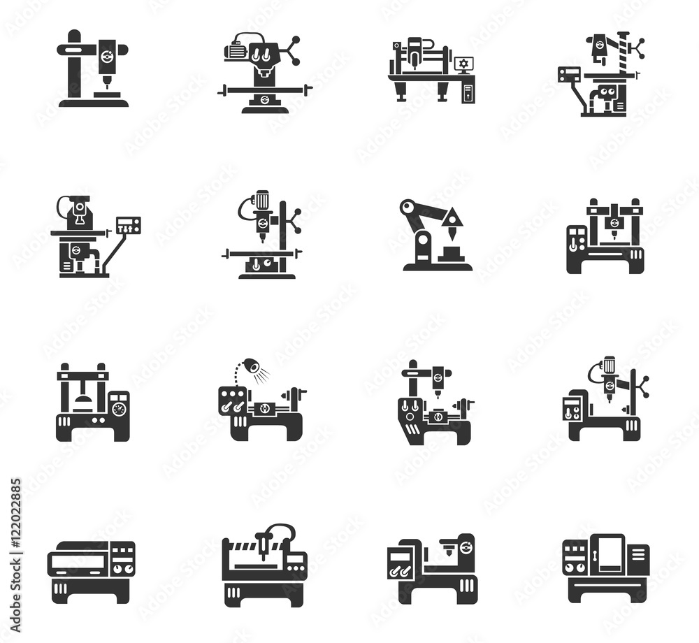 industrial equipment icon set industrial equipment icon set