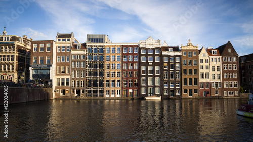 Amsterdam canal and typical houses © avirid