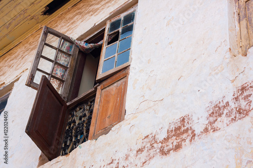 Old Window on Dirty Wall