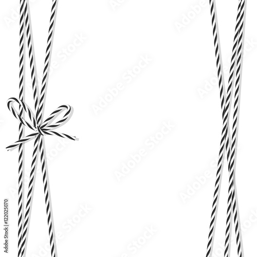Background with bakers twine bow and ribbons
