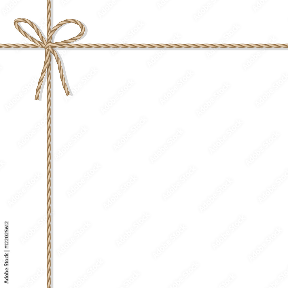Background with rope bow and ribbons Background with rope bow and ribbons