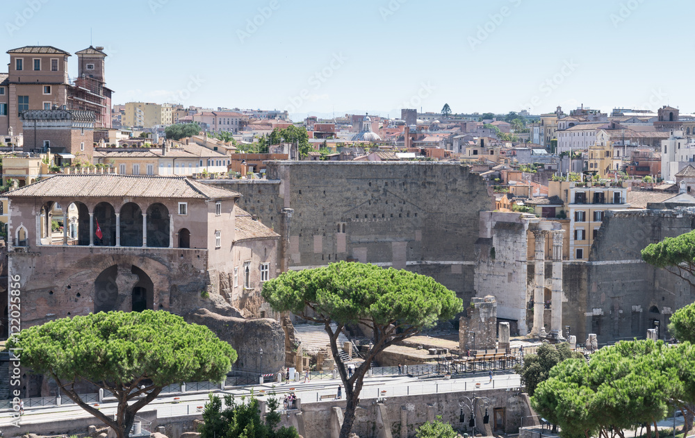Ruins of Trajan's Forum in Rome, Italy
