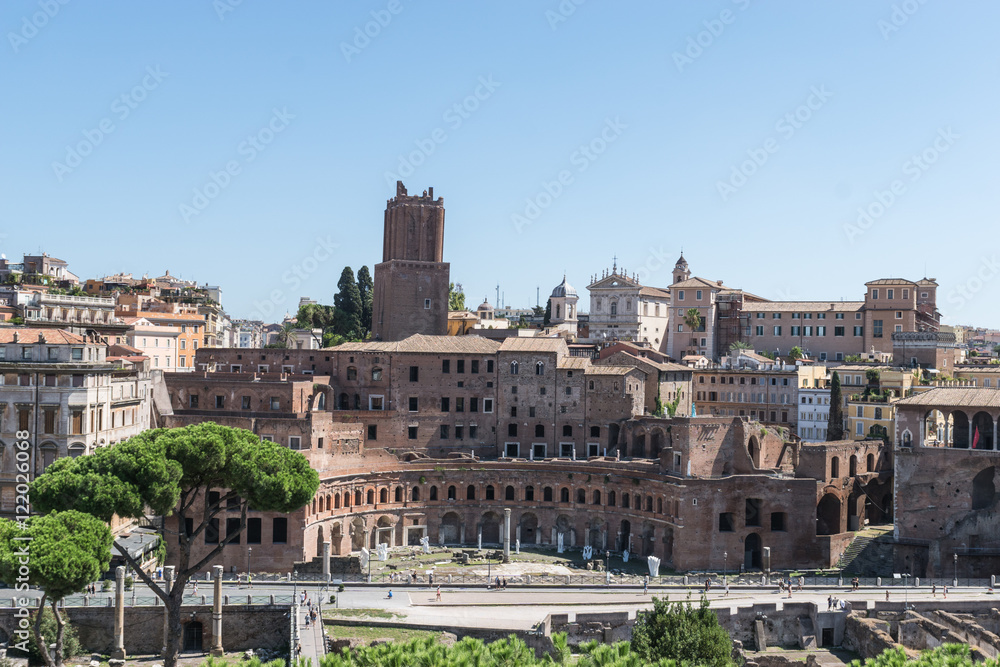 Ruins of Trajan's Forum in Rome, Italy
