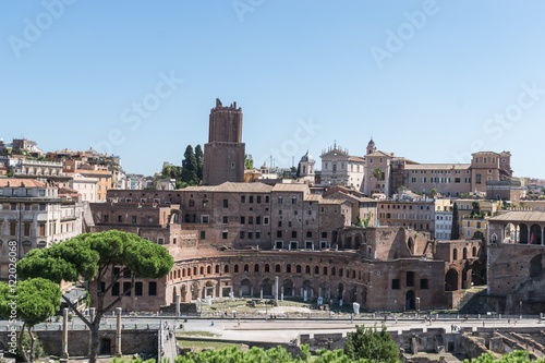 Ruins of Trajan's Forum in Rome, Italy 